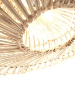 Good & Mojo Lampadaire En Bambou Abat-jour En Rotin Blanc , H. 150cm -Boutique Belamp lampadaire en bambou abat jour en rotin blanc h 150cm 4