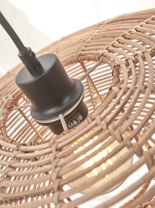 Good & Mojo Lampadaire En Bambou Abat-jour En Rotin Blanc/naturel, H. 150cm 5 Good & Mojo Lampadaire En Bambou Abat-jour En Rotin Blanc/naturel, H. 150cm – Image 5