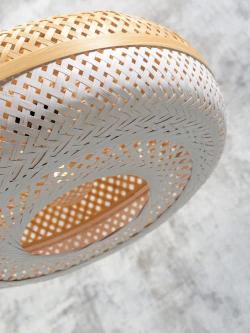 Good & Mojo Lampadaire En Bambou Blanc H176cm 3 Good & Mojo Lampadaire En Bambou Blanc H176cm – Image 3