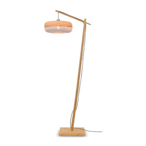 Good & Mojo Lampadaire En Bambou Blanc H176cm 1 Good & Mojo Lampadaire En Bambou Blanc H176cm