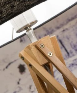 Good & Mojo Lampadaire En Bambou Et Lin Blanc H160cm -Boutique Belamp lampadaire en bambou et lin blanc h160cm 1