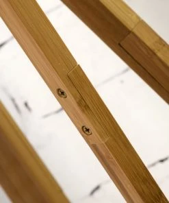 Good & Mojo Lampadaire En Bambou Et Lin Blanc H160cm -Boutique Belamp lampadaire en bambou et lin blanc h160cm 2