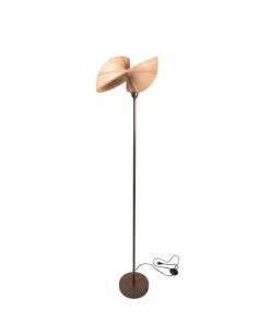 HYDILE Lampadaire En Bambou Et Pied En Bronze H158