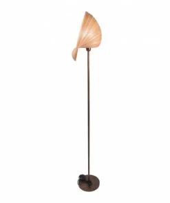 HYDILE Lampadaire En Bambou Et Pied En Bronze H165