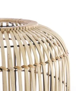 Mica Decorations Lampadaire En Bambou Marron Et Métal Noir H76,5 -Boutique Belamp lampadaire en bambou marron et metal noir h76 5 3