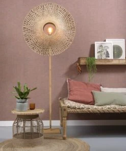 Good & Mojo Lampadaire En Bambou Naturel H195cm -Boutique Belamp lampadaire en bambou naturel h195cm 1