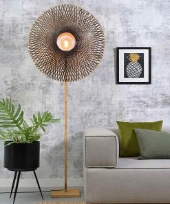 Good & Mojo Lampadaire En Bambou Naturel H195cm -Boutique Belamp lampadaire en bambou naturel h195cm 2