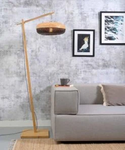Good & Mojo Lampadaire En Bambou Noir H176cm 7 Good & Mojo Lampadaire En Bambou Noir H176cm -Boutique Belamp lampadaire en bambou noir h176cm 1