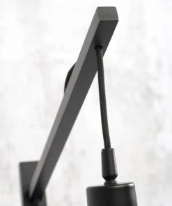 Good & Mojo Lampadaire En Bambou Noir/lin H176cm -Boutique Belamp lampadaire en bambou noir lin h176cm 3