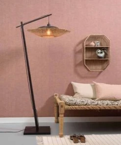 Good & Mojo Lampadaire En Bambou Noir Suspendu H176cm -Boutique Belamp lampadaire en bambou noir suspendu h176cm 1