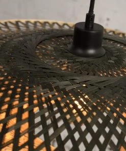 Good & Mojo Lampadaire En Bambou Noir Suspendu H176cm -Boutique Belamp lampadaire en bambou noir suspendu h176cm 2