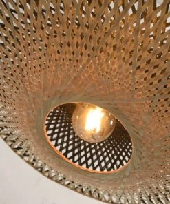 Good & Mojo Lampadaire En Bambou Noir Suspendu H176cm -Boutique Belamp lampadaire en bambou noir suspendu h176cm 4