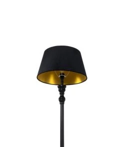 QAZQA Lampadaire En Bois Noir -Boutique Belamp lampadaire en bois noir 6