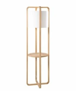 Maisons Du Monde Lampadaire En ChĂȘne Et Abat-jour Blanc H155