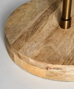 Lastdeco Lampadaire En Fer Et Bois En Blanc Et Or 39x39x143 -Boutique Belamp lampadaire en fer et bois en blanc et or 39x39x143 3