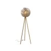 Now’s Home Lampadaire En Lin Taupe Pied En Teck H163