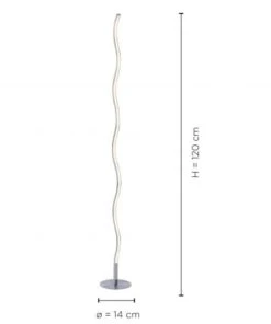 Paul Neuhaus Lampadaire En Métal Argente -Boutique Belamp lampadaire en metal argente 13