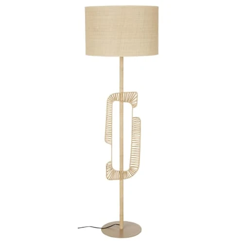 Maisons Du Monde Lampadaire En Métal Beige Stylisé Abat-jour En Raphia H162 1 Maisons Du Monde Lampadaire En Métal Beige Stylisé Abat-jour En Raphia H162