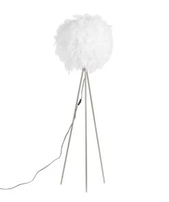 QAZQA Lampadaire En Métal Blanc