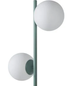 Altobuy Lampadaire En Métal Bleu Céladon Double Abat-jour En Verre -Boutique Belamp lampadaire en metal bleu celadon double abat jour en verre 3