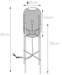 Lucide Lampadaire En Métal Doré -Boutique Belamp lampadaire en metal dore 8
