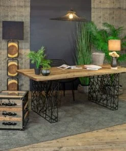 Now’s Home Lampadaire En Métal Et Bois -Boutique Belamp lampadaire en metal et bois 3