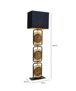 Now’s Home Lampadaire En Métal Et Bois -Boutique Belamp lampadaire en metal et bois 4