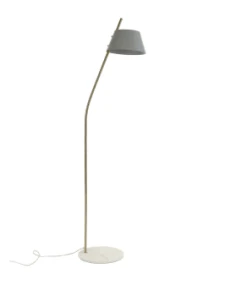 Pomax Lampadaire En Métal Et Marbre Gris -Boutique Belamp lampadaire en metal et marbre gris kukui 1