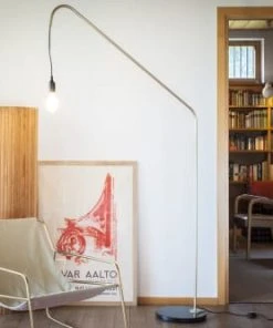 PIB Lampadaire En Métal Et Marbre Noir -Boutique Belamp lampadaire en metal et marbre noir 3