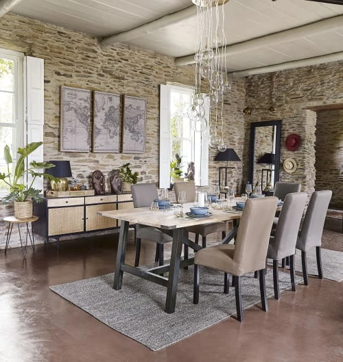 Maisons Du Monde Lampadaire En Métal Et Sapin Avec Abat-jour En Coton Noir H158 6 Maisons Du Monde Lampadaire En Métal Et Sapin Avec Abat-jour En Coton Noir H158 – Image 6