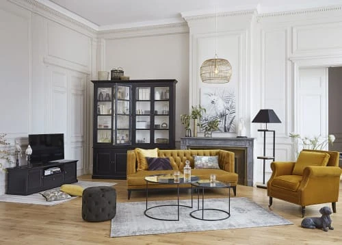 Maisons Du Monde Lampadaire En Métal Et Sapin Avec Abat-jour En Coton Noir H158 5 Maisons Du Monde Lampadaire En Métal Et Sapin Avec Abat-jour En Coton Noir H158 – Image 5