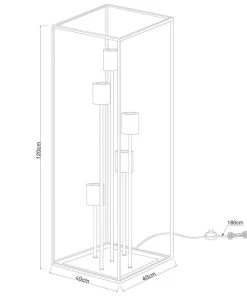 Globo Lampadaire En Métal Noir -Boutique Belamp lampadaire en metal noir 14