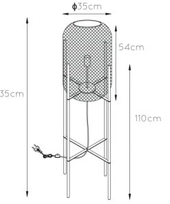 Lucide Lampadaire En Métal Noir -Boutique Belamp lampadaire en metal noir 18
