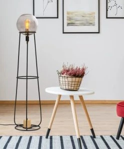 Keria Lampadaire En Métal Noir -Boutique Belamp lampadaire en metal noir 29