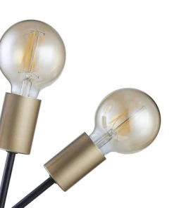 Altobuy Lampadaire En Métal Noir 4 Bras Avec Ampoules Fournies -Boutique Belamp lampadaire en metal noir 4 bras avec ampoules fournies 3