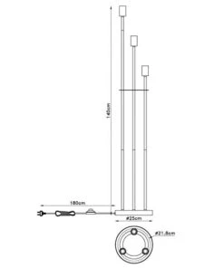 Globo Lampadaire En Métal Noir -Boutique Belamp lampadaire en metal noir 42