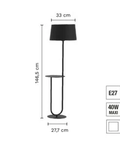 Aluminor Lampadaire En Métal Noir -Boutique Belamp lampadaire en metal noir 47