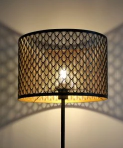 Keria Lampadaire En Métal Noir -Boutique Belamp lampadaire en metal noir 50