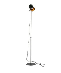 WOOOD Lampadaire En Métal Noir