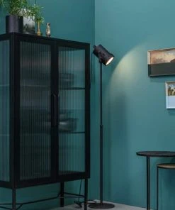 WOOOD Lampadaire En Métal Noir -Boutique Belamp lampadaire en metal noir 59