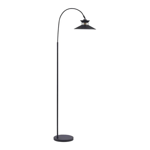 Altobuy Lampadaire En Métal Noir Avec Détail Doré Sur Abat-jour 1 Altobuy Lampadaire En Métal Noir Avec Détail Doré Sur Abat-jour