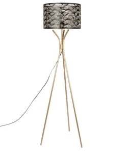 Maisons Du Monde Lampadaire En Métal Noir Et Doré