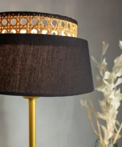 Now’s Home Lampadaire En Métal Noir Et Doré H150cm -Boutique Belamp lampadaire en metal noir et dore h150cm 1