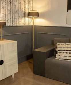 Now’s Home Lampadaire En Métal Noir Et Doré H150cm -Boutique Belamp lampadaire en metal noir et dore h150cm 3