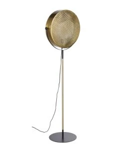 Maisons Du Monde Lampadaire En Métal Noir Et Perforé Doré H164