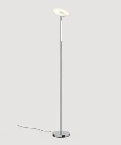 Cristalrecord Lampadaire En Nickel Avec Double éclairage LED Et 2 Interrupteurs -Boutique Belamp lampadaire en nickel avec double eclairage led et 2 interrupteurs 2