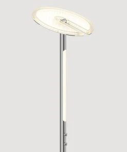 Cristalrecord Lampadaire En Nickel Avec Double éclairage LED Et 2 Interrupteurs -Boutique Belamp lampadaire en nickel avec double eclairage led et 2 interrupteurs 3
