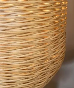 Now’s Home Lampadaire En Osier Pied En Métal H165 -Boutique Belamp lampadaire en osier pied en metal h165 2