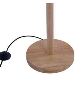 Rendez Vous Déco Lampadaire En Papier Blanc Et Bois D'hévéa -Boutique Belamp lampadaire en papier blanc et bois d hevea 4