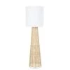 Maisons Du Monde Lampadaire En Rotin Abat-jour En Coton Blanc H153